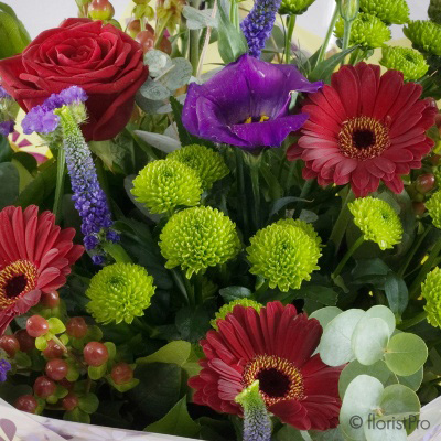 Lola of many colours handtied arrangement