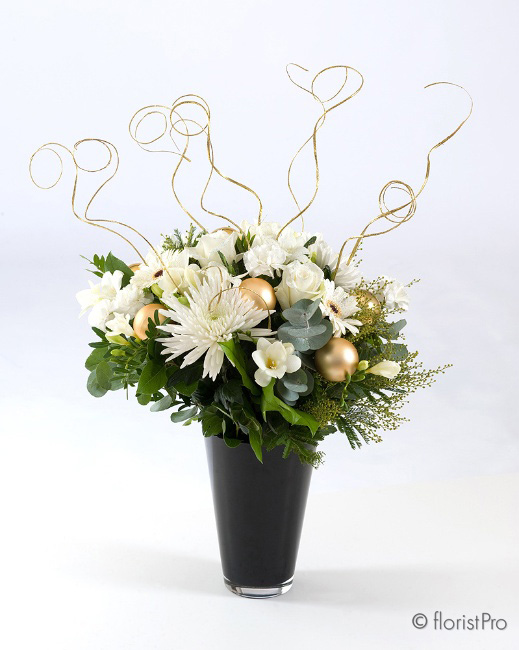 GOLDEN  SPARKLING VASE ARRANGEMENT