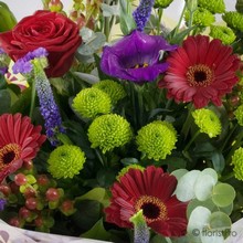 Lola of many colours handtied arrangement