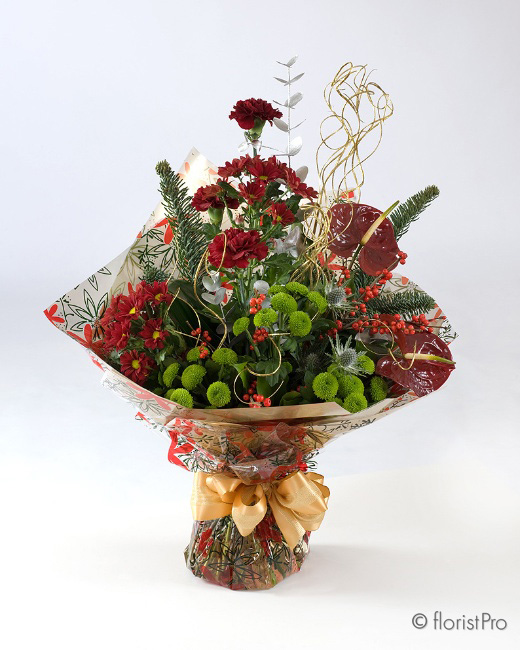 REINDEER RED HANDTIED ARRANGEMENT