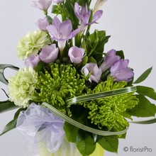 Lovely lilac and green arrangement